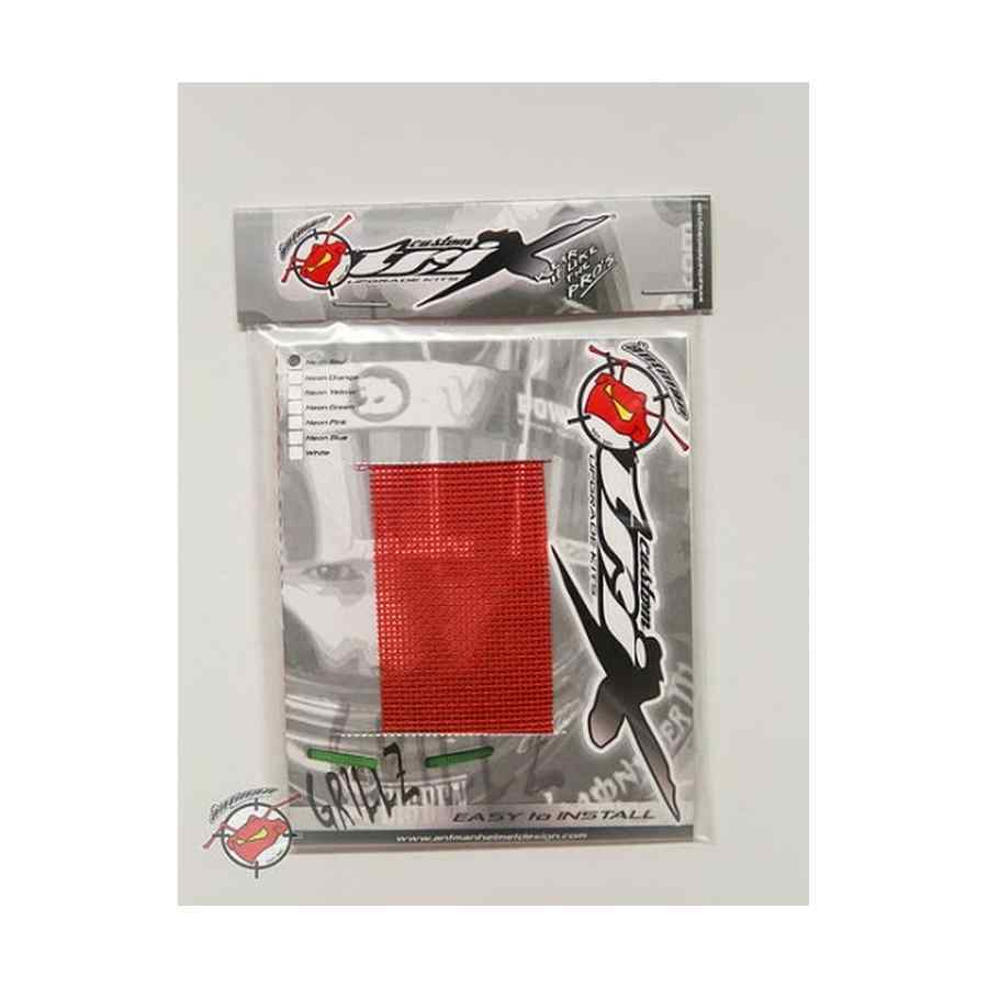Grillz ventilation grille for gokart and racing helmet colour neon red