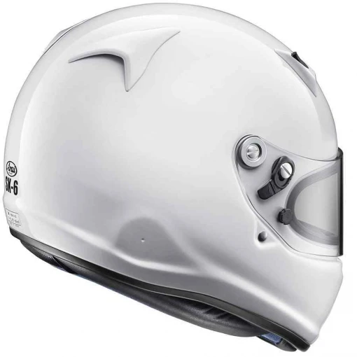 Arai SK6 karting helmet front indoor and outdoor colour white