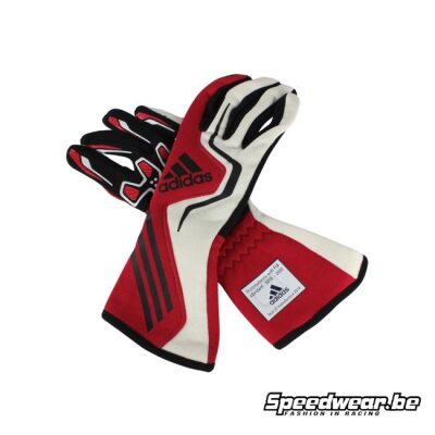 Adidas RS gehomologeerde autosporthandschoen rood wit zwart