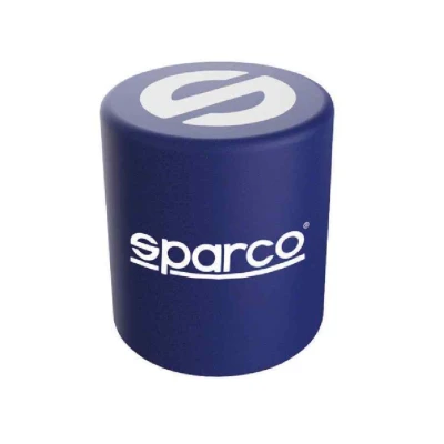 Sparco pouf poef kleur blauw met witte logo's van Sparco