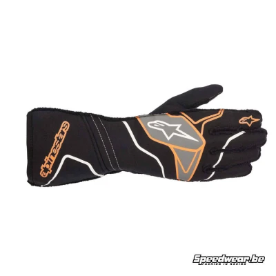 Alpinestars Tech 1 ZX V2 handschoen voor autosport - Zwart Oranje fluo