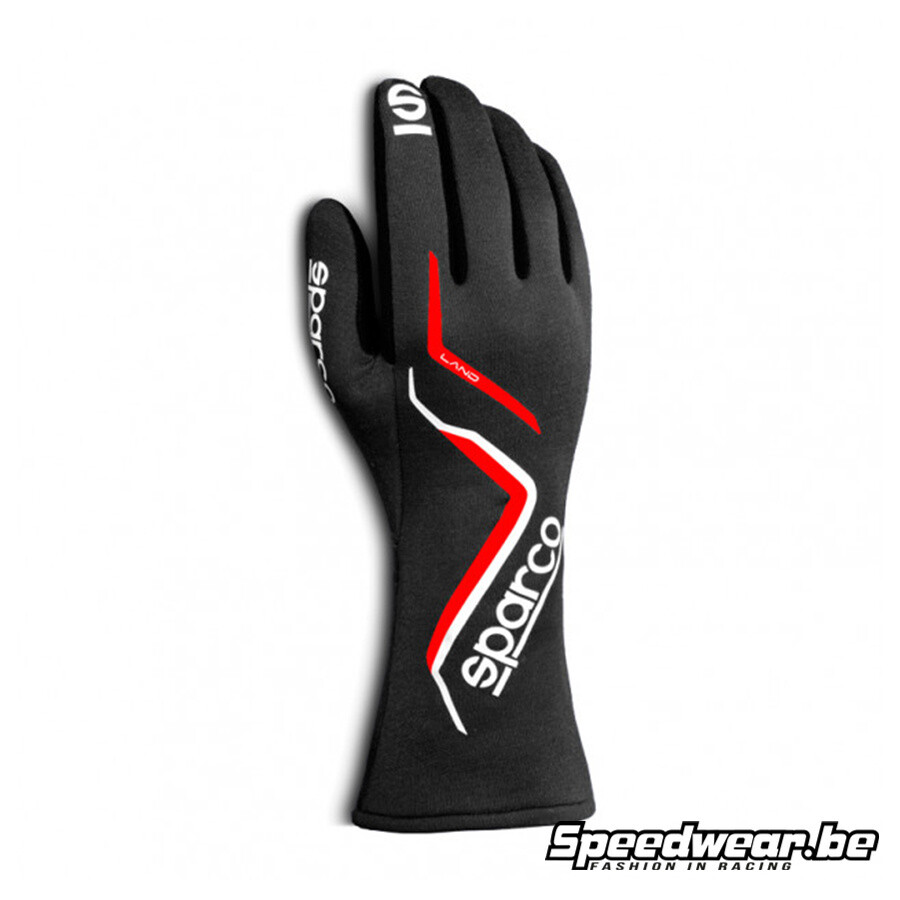 Sparco LAND - Soepele FIA handschoen - Zwart