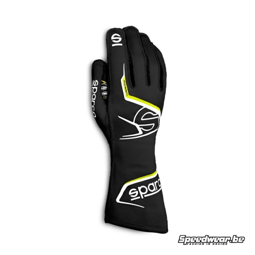 Sparco karting glove type ARROW black fluorescent yellow