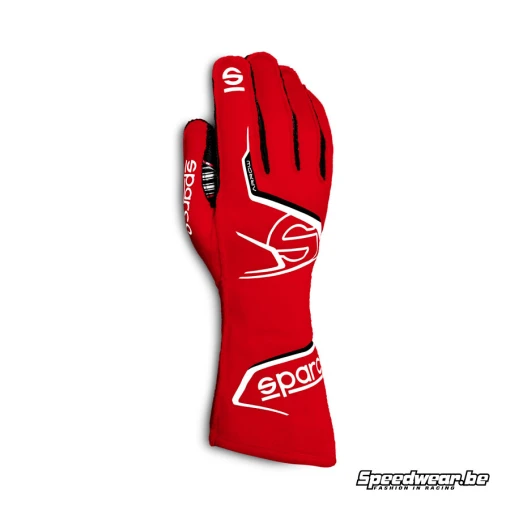 Sparco racing glove for karting ARROW red white