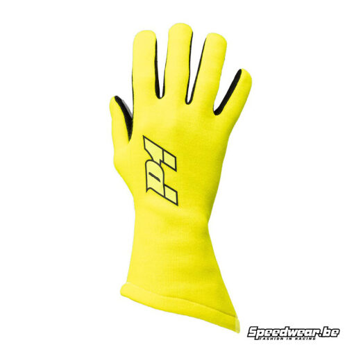 P1 Apex Racehandschoen fluo geel : Basis handschoen voor racewagens