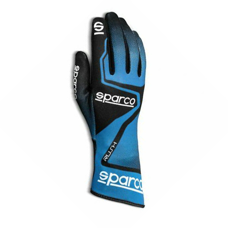 Sparco handschoen outdoor karting RUSH blauw zwart