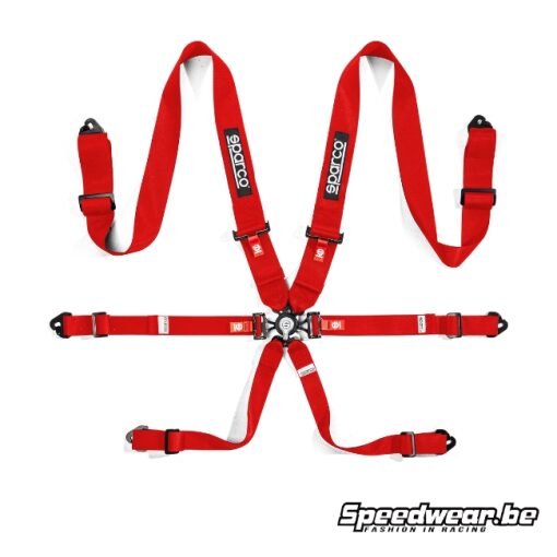 Sparco Belt harness H-3 STEEL Red
