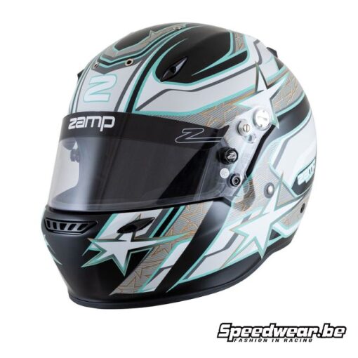 Zamp Auto racing helmet ZR-72 Matte black and blue